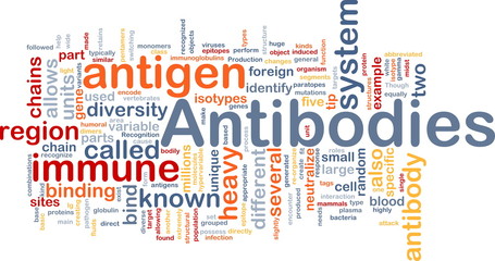 Antibodies immunity background concept