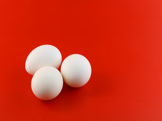 Easter eggs on colour background.