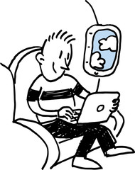 on board the airliner