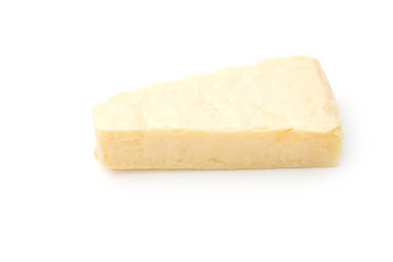 parmesan cheese isolated on white