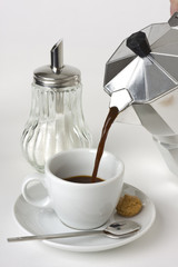 Espresso eingießen