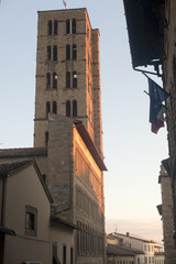 Obraz premium Medieval belfry in Arezzo (Tuscany, Italy)