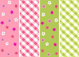 baby girl seamless patterns with fabric texture