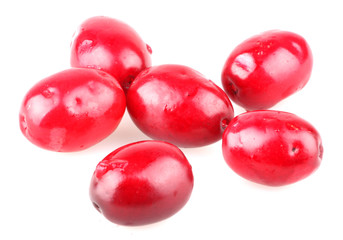 Cornels isolated on a white background