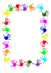 Colorful hand frame