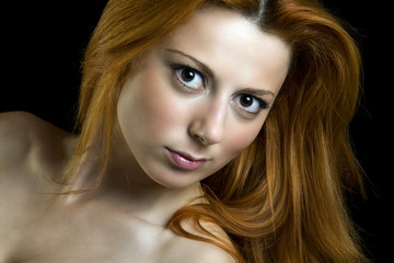 Red hair beautiful woman