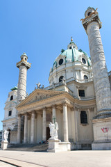 Fototapeta na wymiar The Karlskirche (St. Charles's Church), Vienna