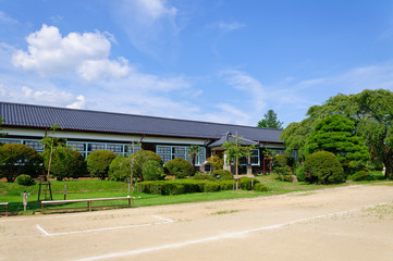 Obraz premium Kinehara school in Iida, Nagano, Japan