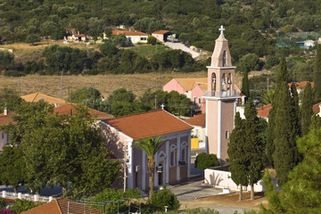 Orthodox traditional church at Kefalonia island in Greece