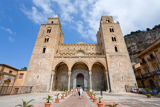 Cathedral in Cefalu, Sicily, Italy