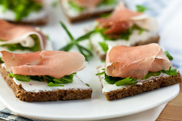 Prosciutto on pumpernickel