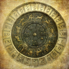 Vintage image of Venetian clock