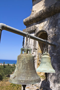 Traditional steeple at Svoronata village of Kefalonia island