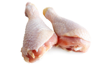 raw chicken legs cut out