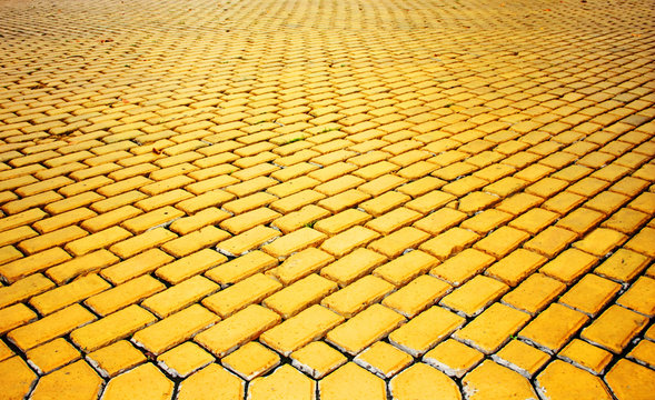 yellow pavement