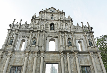 Fototapeta na wymiar Ruins of St. Paul's, Macau