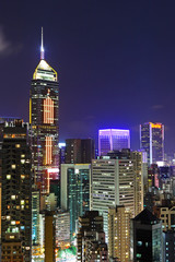 Plakat Hong Kong city at night