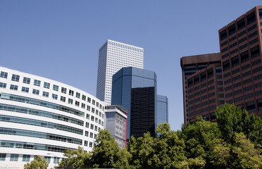 Obraz na płótnie Canvas Downtown cityscape in Denver, Colorado, USA