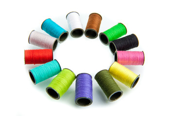 Colored threads for sewing machine