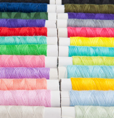 Colored threads for sewing machine