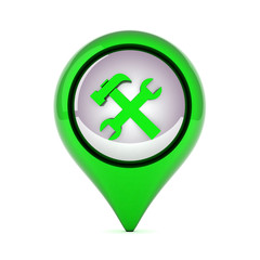 Obraz premium picture a beautiful, green, glossy icons on white background