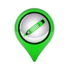 picture a beautiful, green, glossy icons on white background