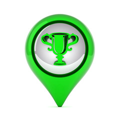 picture a beautiful, green, glossy icons on white background