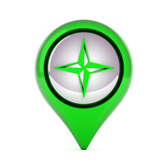 picture a beautiful, green, glossy icons on white background