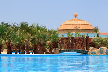 Egyptian resort swimming pool