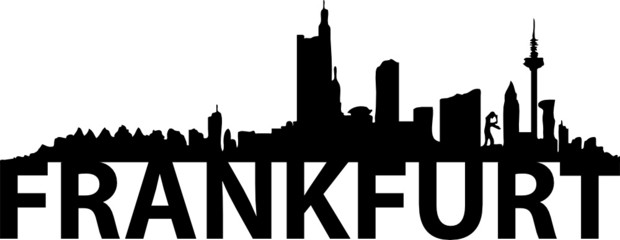 Naklejka premium Skyline Frankfurt