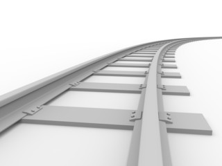 Obraz premium Curved railroad