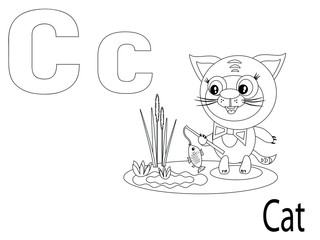Coloring Alphabet for Kids ,C