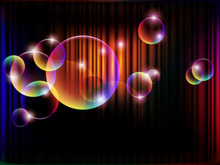 glowing bubbles, vector