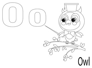Coloring Alphabet for Kids ,O