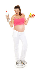 Fototapeta na wymiar gesundes Gewicht in der Schwangerschaft