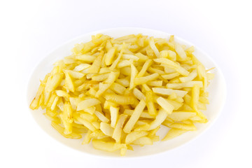 Plato con patatas fritas