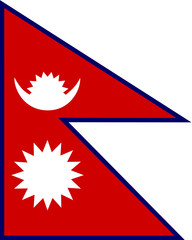 nepal fahne flag - obrazy, fototapety, plakaty