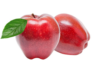 red apple isolated on white background