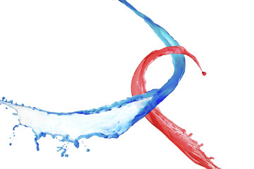 Coloured water entwined