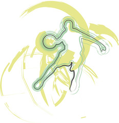 Football player. Vector illustration