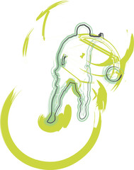 Football player. Vector illustration