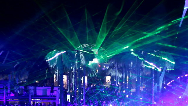 Laser show to people