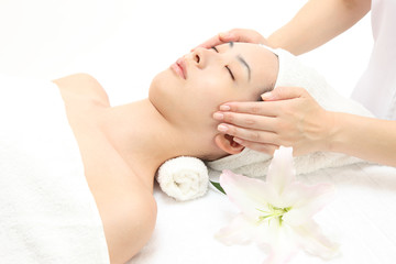 Obraz na płótnie Canvas エステ　Face massage