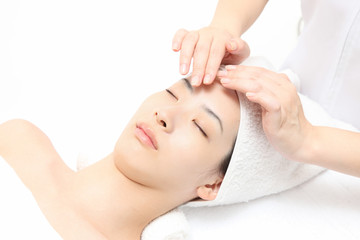 Fototapeta na wymiar エステ　Head massage
