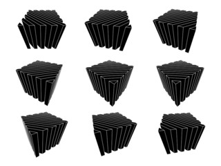 collection of abstract cubes