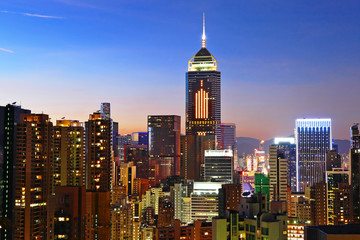 Fototapeta premium Hong Kong at night