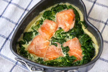 Spinattorte mit Lachs