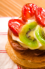 French cake with fresh fruits