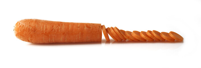 sliced fresh organic carrot