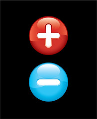 Fototapeta premium plus and minus